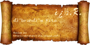 Ábrahám Rita névjegykártya